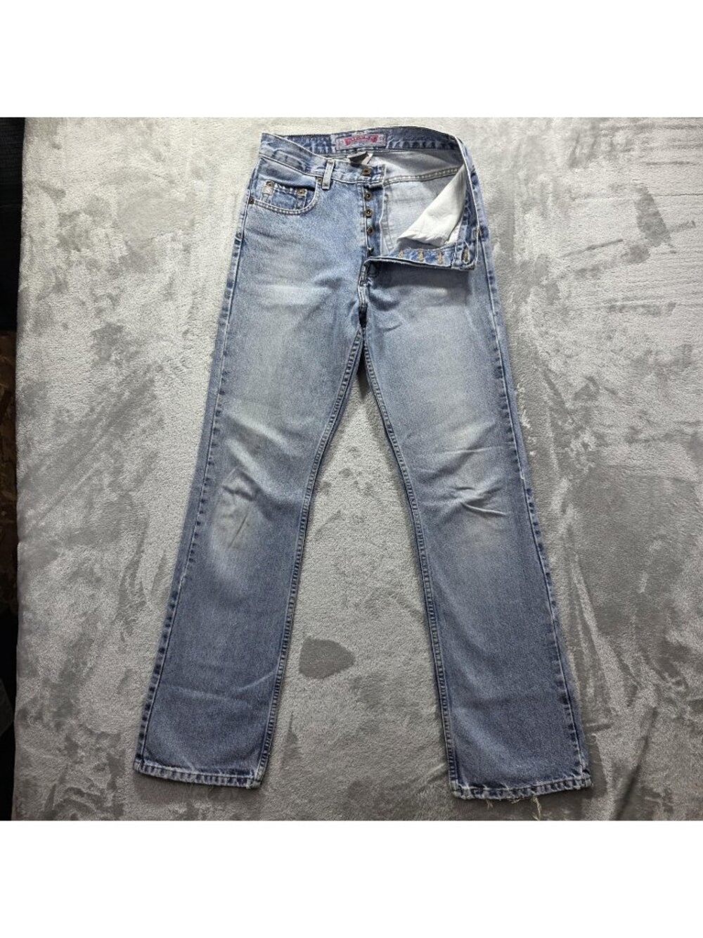 Silver Jeans Womens Jeans 28x32 Light Wash Blue Button Fly Straight Leg Denim